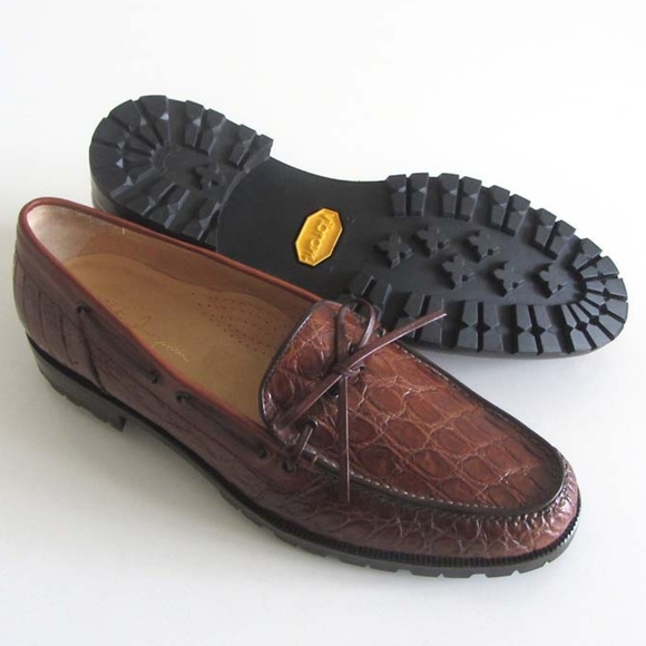 new MARTIN DINGMAN Crocodile bow-tie loafers 11.5